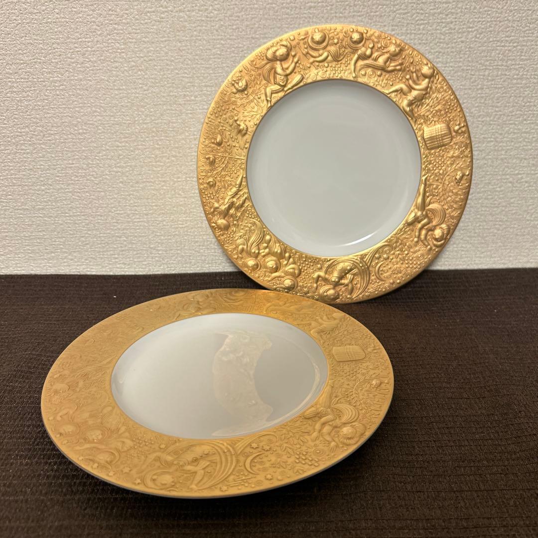 ローゼンタール　魔笛　ゴールドレリーフ　ディナープレート　22cm 未使用