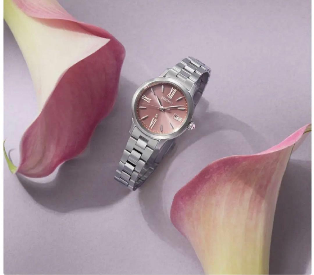 ＊極美品＊SEIKO LUKIAグロウSSVW219ソーラー電波時計モーヴピンク