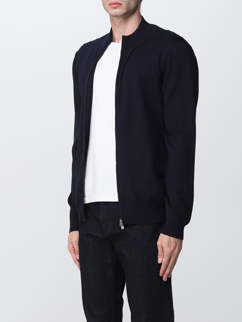 BOSS ボス　ドライバーズニット　ジップアップ カーディガン メリノウール