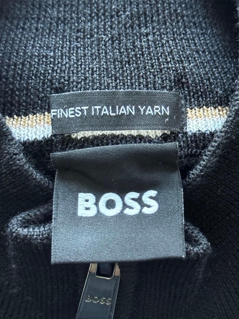 BOSS ボス　ドライバーズニット　ジップアップ カーディガン メリノウール