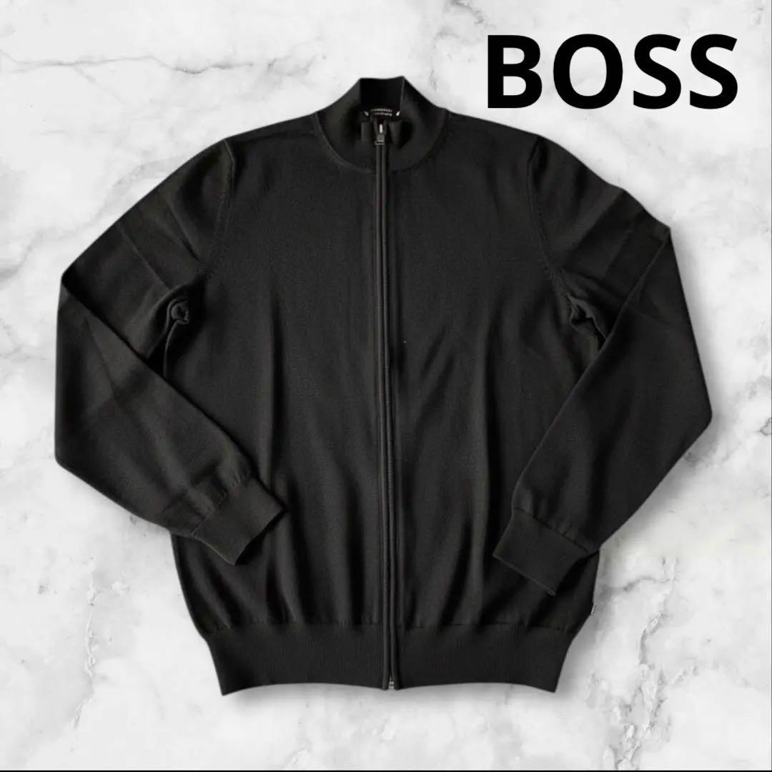 BOSS ボス　ドライバーズニット　ジップアップ カーディガン メリノウール