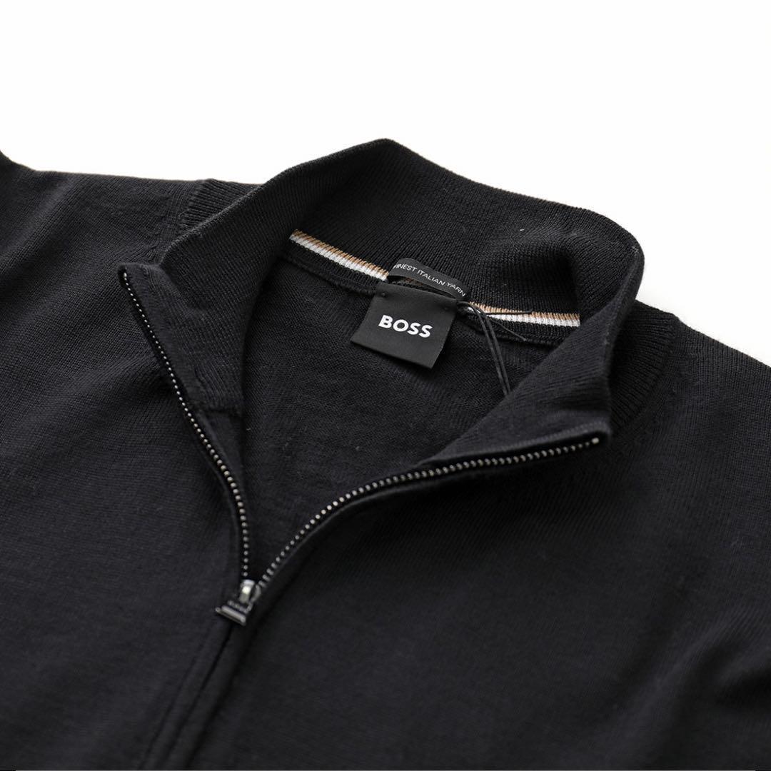 BOSS ボス　ドライバーズニット　ジップアップ カーディガン メリノウール