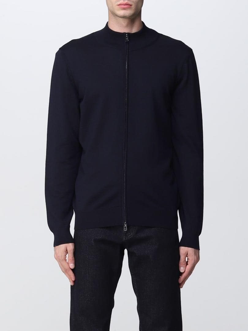 BOSS ボス　ドライバーズニット　ジップアップ カーディガン メリノウール