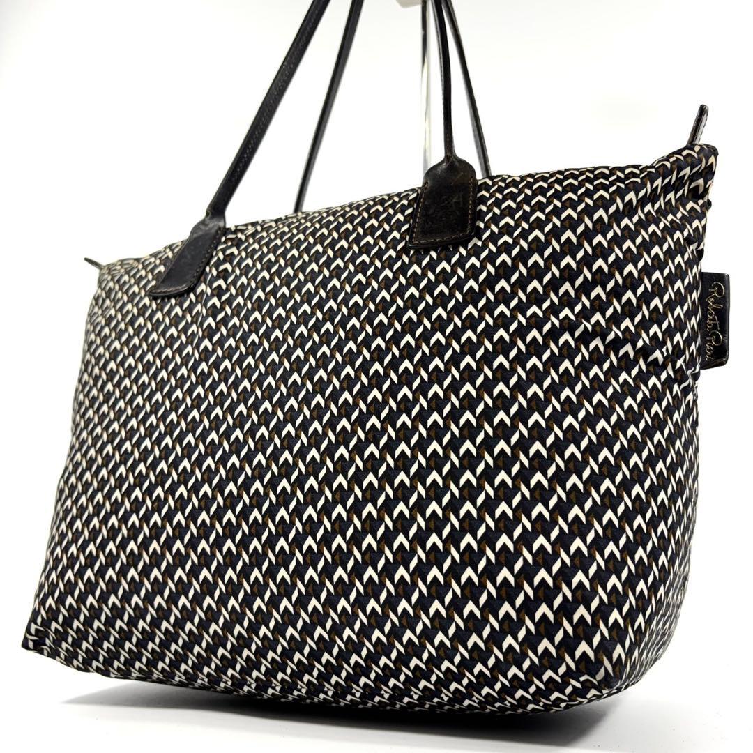 ✨美品✨ロベルタピエリ トートバッグ A4可 肩掛け 大容量 紺 茶 白 黒