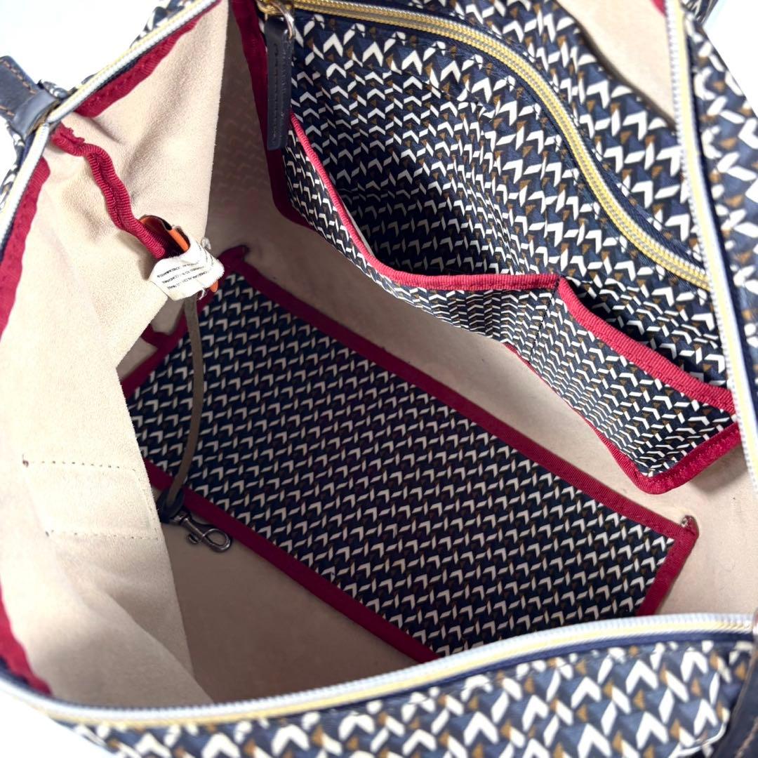 ✨美品✨ロベルタピエリ トートバッグ A4可 肩掛け 大容量 紺 茶 白 黒