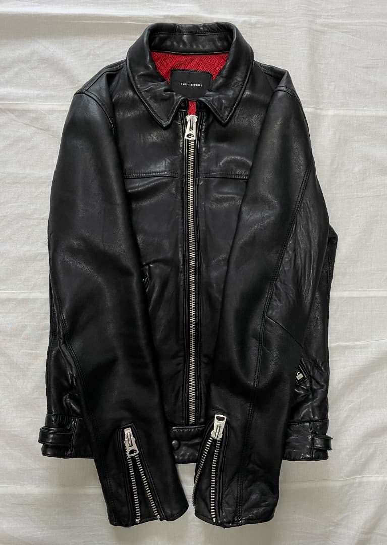 ナノユニバース シープスキン 羊革 シングス ライダースジャケット