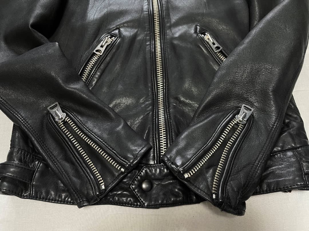 ナノユニバース シープスキン 羊革 シングス ライダースジャケット