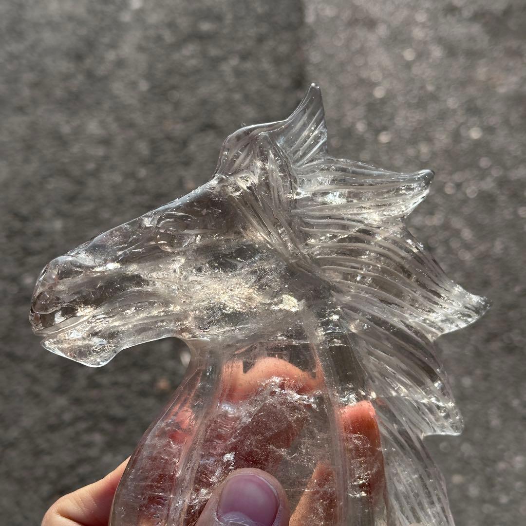 天然石 水晶のユニコーン　置物　ご購入前に在庫確認必要G.220