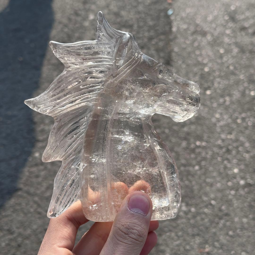 天然石 水晶のユニコーン　置物　ご購入前に在庫確認必要G.220