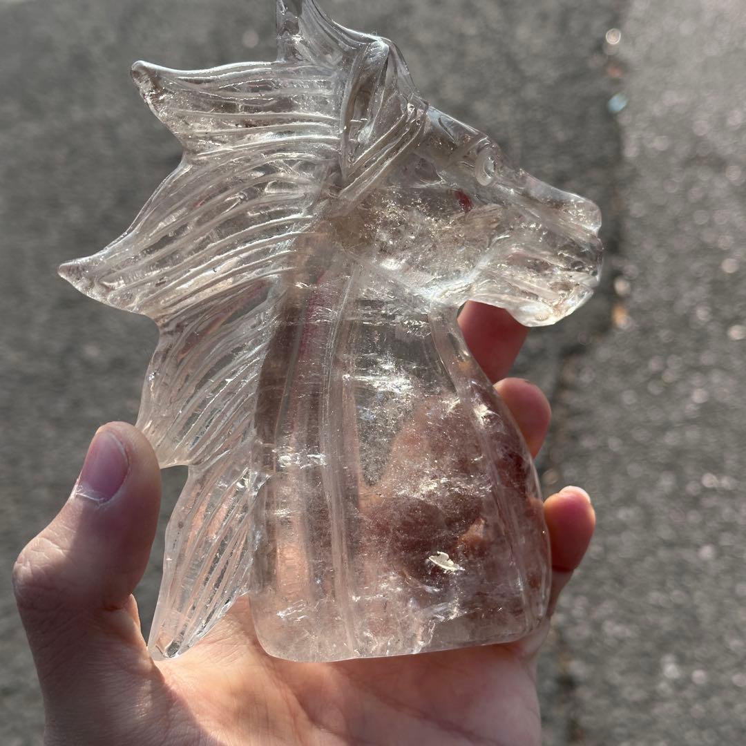 天然石 水晶のユニコーン　置物　ご購入前に在庫確認必要G.220