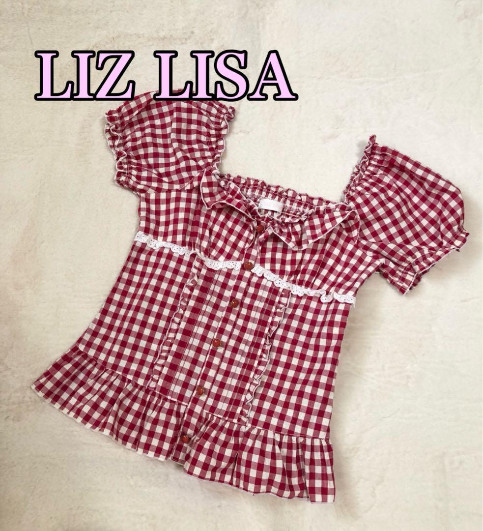 リズリサ LIZ LISA ギンガムチェック フリルブラウス トップス