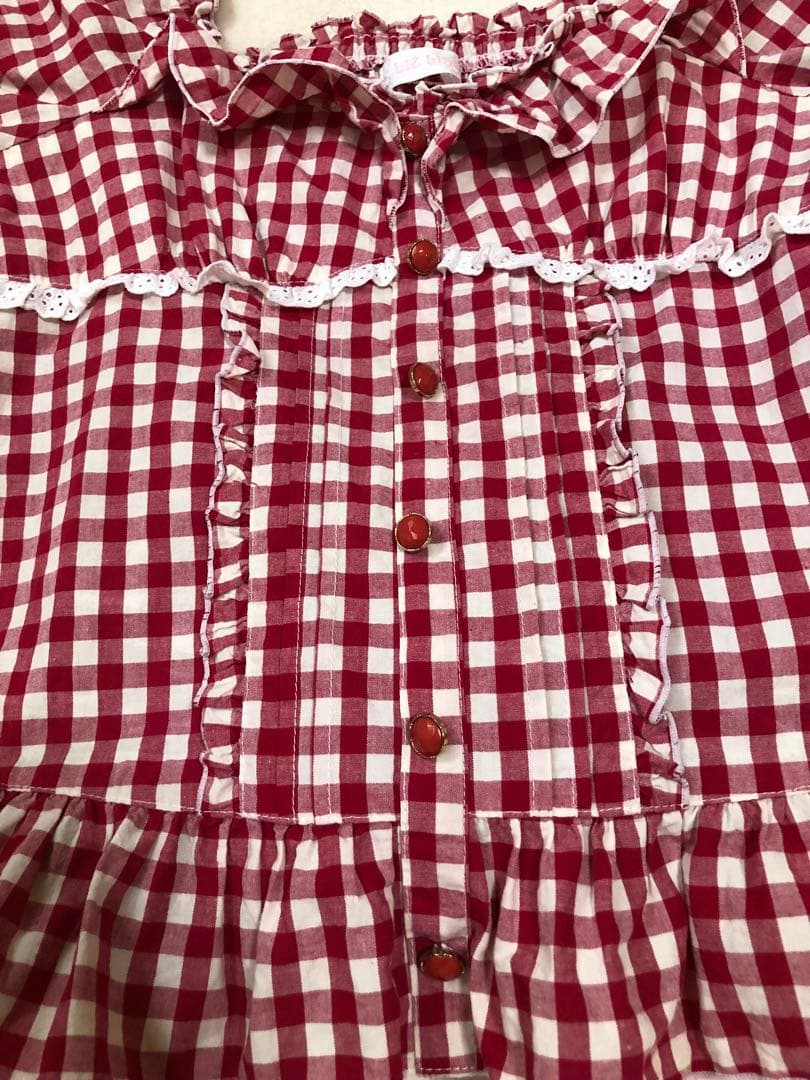 リズリサ LIZ LISA ギンガムチェック フリルブラウス トップス