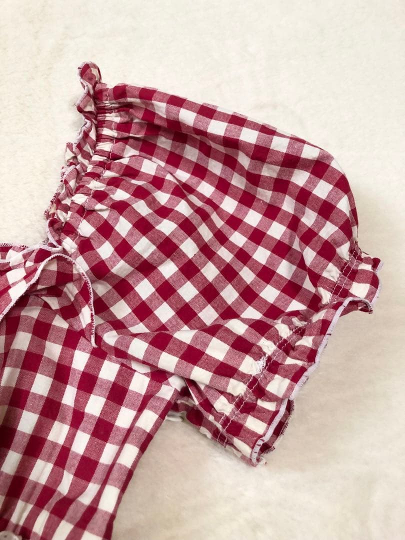 リズリサ LIZ LISA ギンガムチェック フリルブラウス トップス