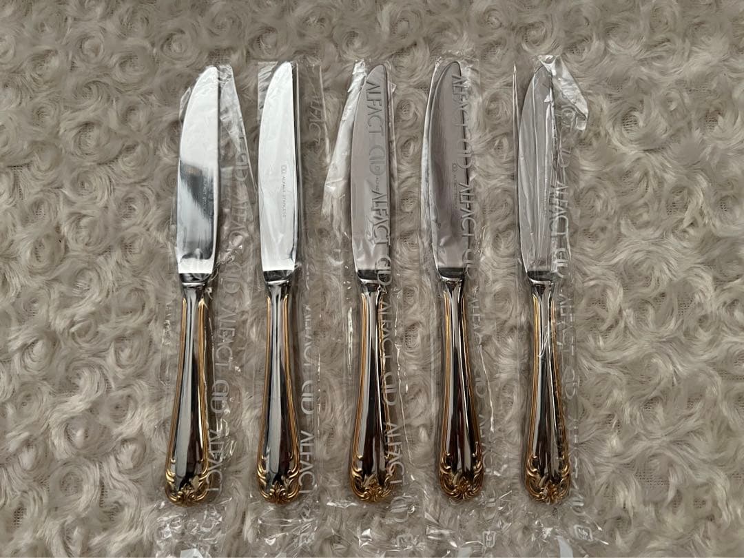 アルファクト　カトラリーセット　（金彩）フランシア 18-10 ディナーナイフ