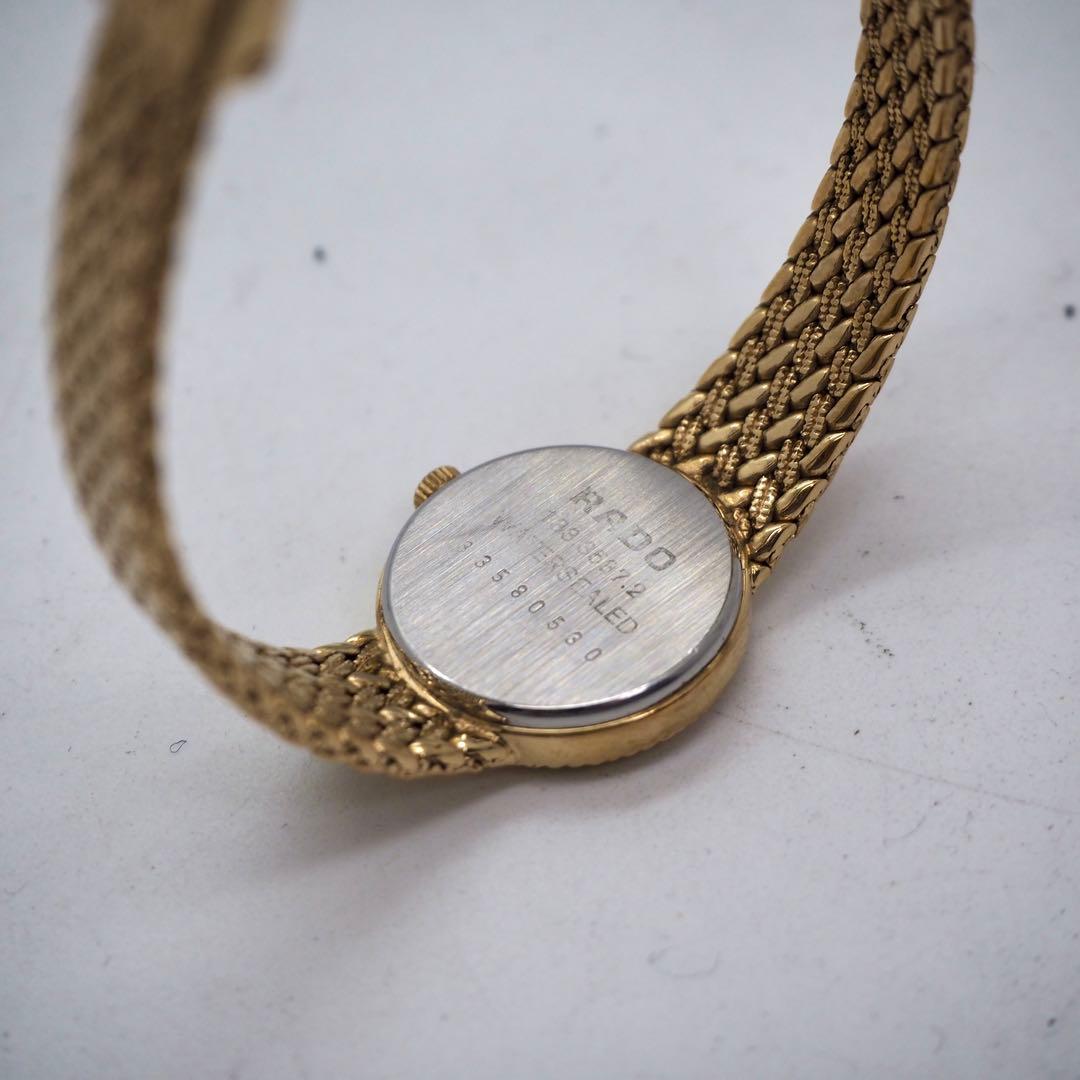 専用508 稼働【美品】RADO 時計 ゴールド4Pダイヤ　メッシュ　レディース