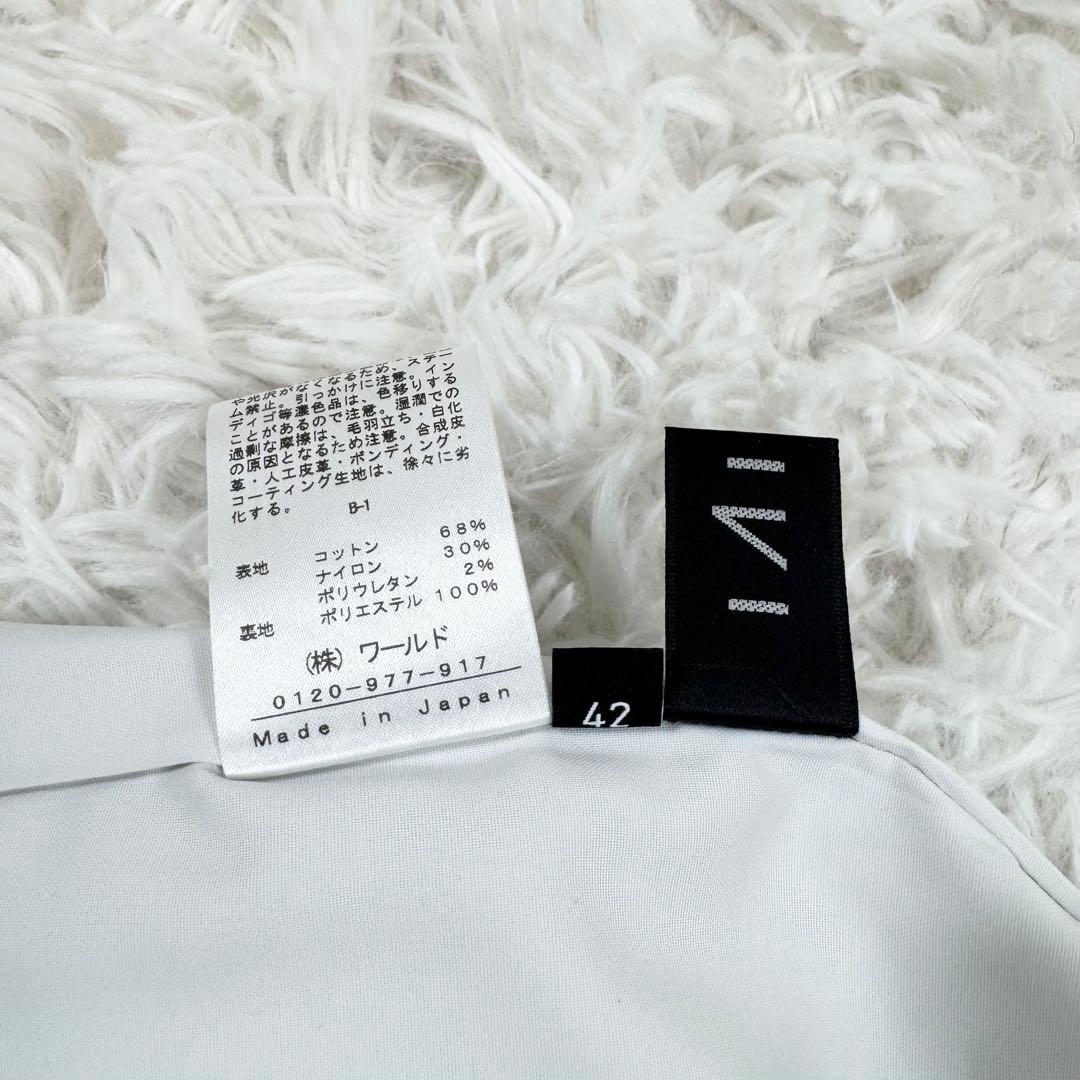 【極美品】INDIV インディヴィ パンツスーツセットアップ グレー 44