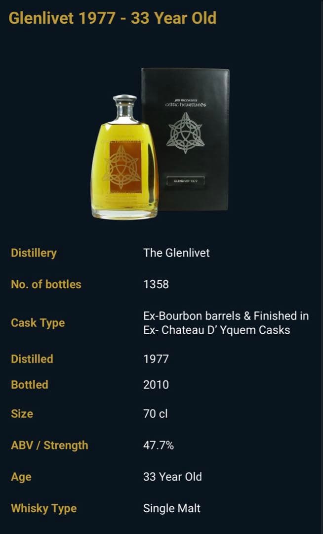 最終値下げ【超希少】グレンリベット33年　ケルティック・ハートランド