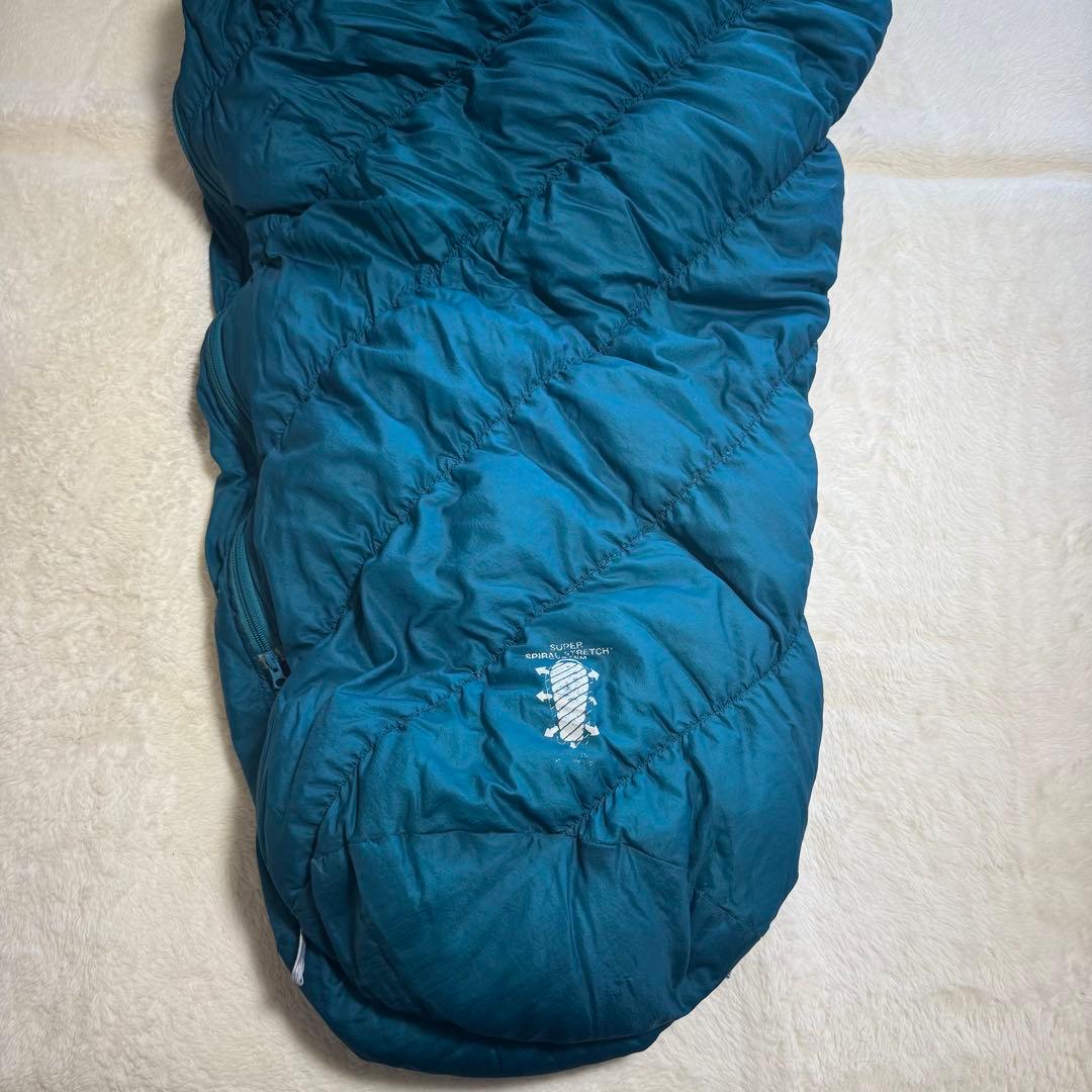 美品モンベル800FPU.L.スーパースパイラルダウンハガー#3 R/ZIP緑