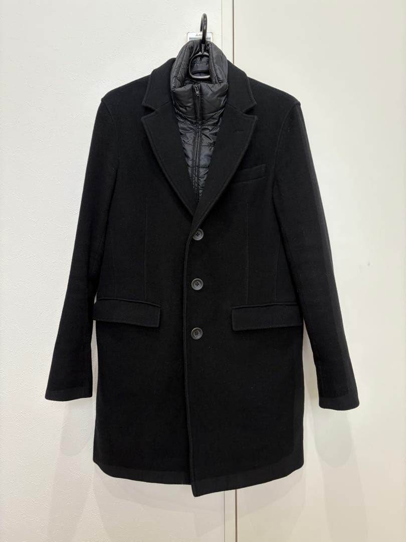 HERNO ヘルノ ライナー付き チェスターコート ブラック 44 黒