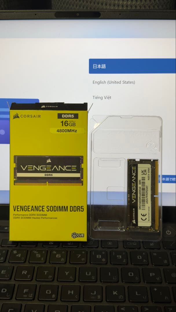 メモリー Corsair Vengeance 16GB DDR5 4800MHz