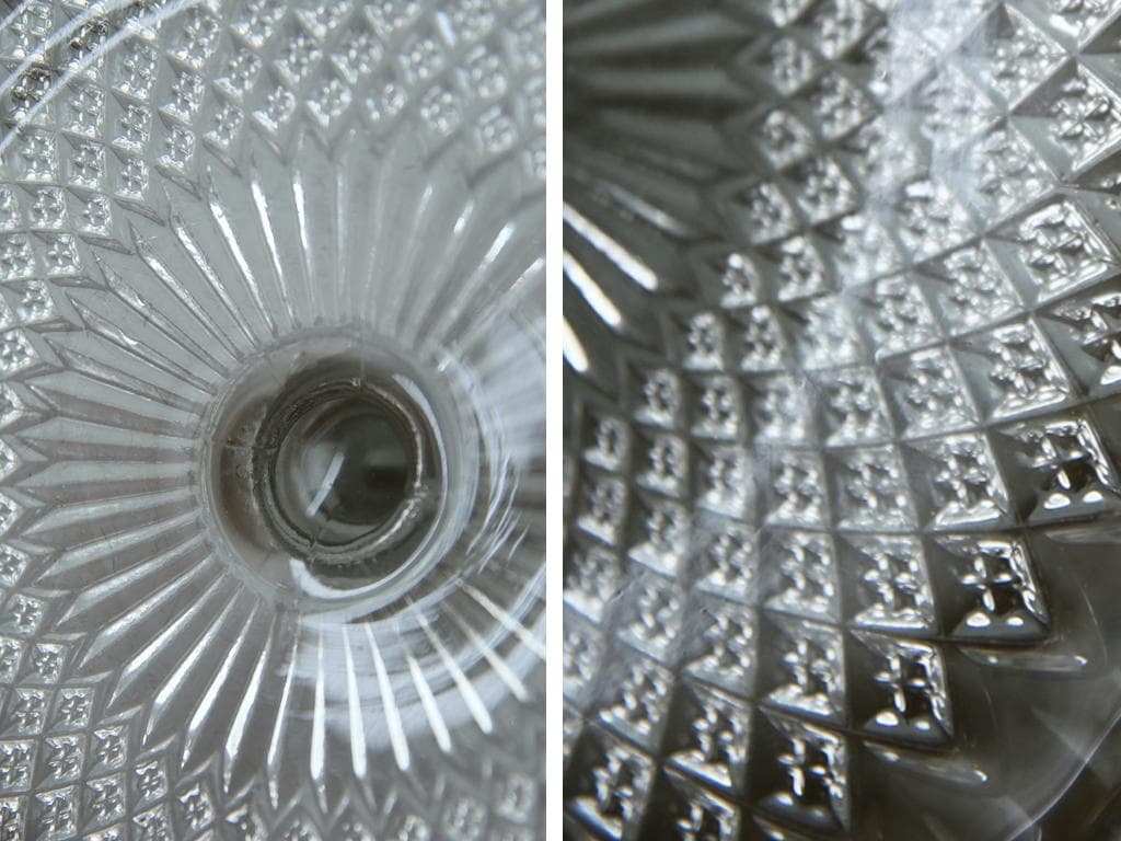 英国アンティークガラス製コンポート/ケーキスタンド/食器飾り棚(84-194-2