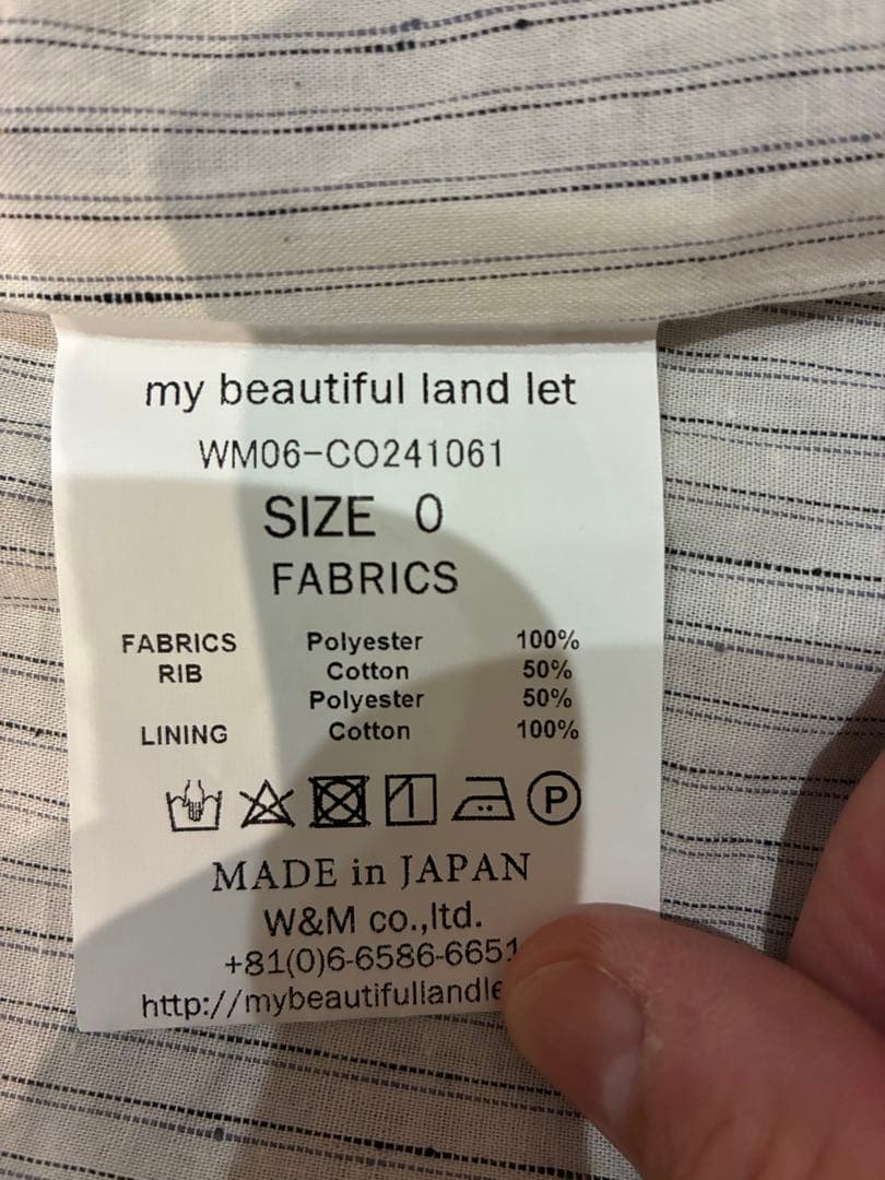 【24SS my beautiful landlet ラグランロングコート】