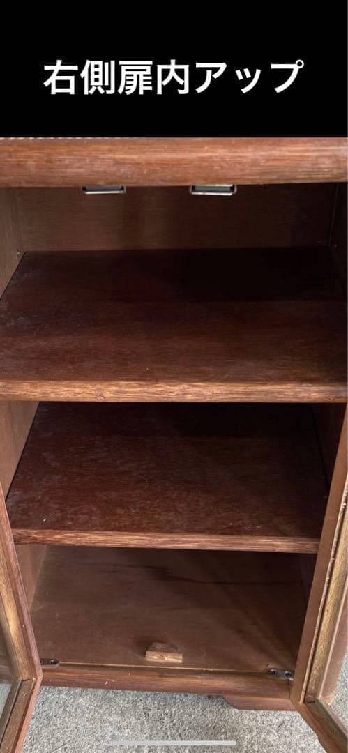 大型 ♦️高級 ラタン 収納棚♦️籐家具　飾り棚♦️引き出し&ガラス扉♦️美品♦️送料込