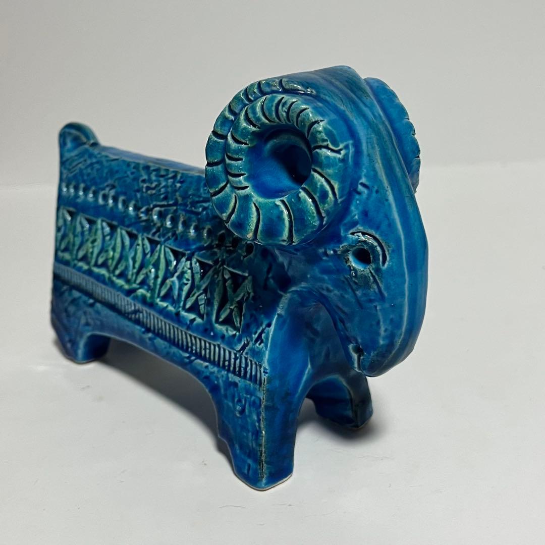 美品　FLAVIA BITOSSI 羊　置物　フラビア　ビトッシ　リミニブルー