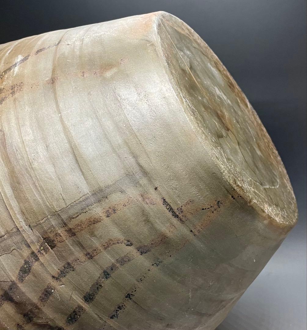 古備前　桃山時代　四耳壺　葉茶壺　大壺　特大　41cm 　f6441