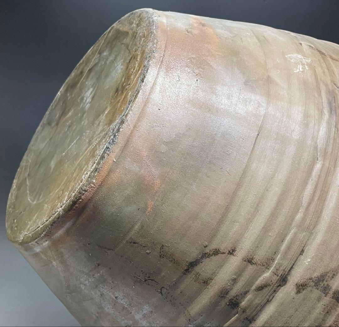 古備前　桃山時代　四耳壺　葉茶壺　大壺　特大　41cm 　f6441