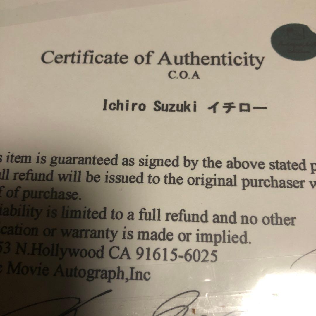 イチロー直筆サインフォト￼