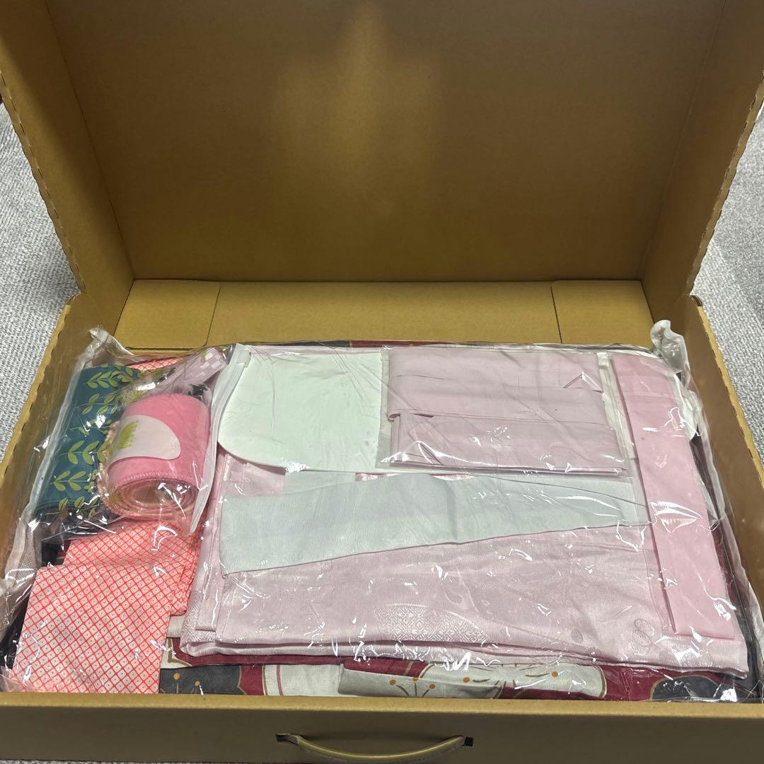 花柄着物と黒袴4点➕着付け小物セット