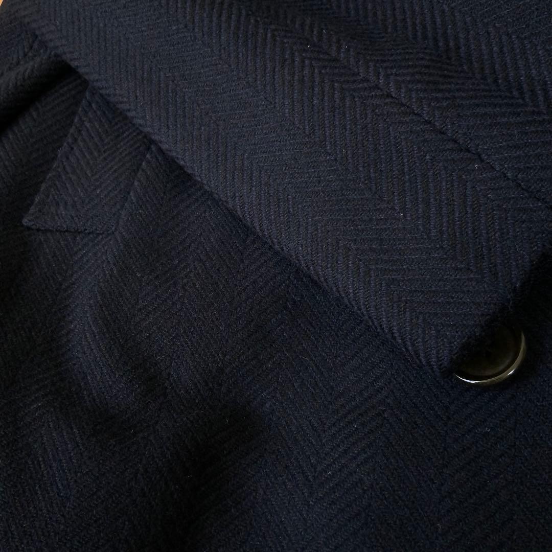 Belvestベルベスト カシミヤ100％ バルカラーコート ネイビー48 伊製