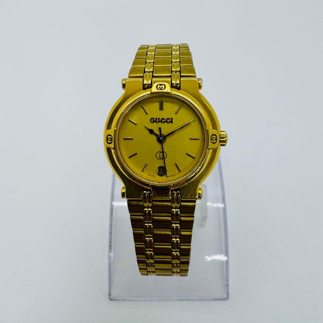 ✨GUCCI✨グッチ✨9200L✨デイト✨ゴールド文字盤✨レディース✨腕時計✨