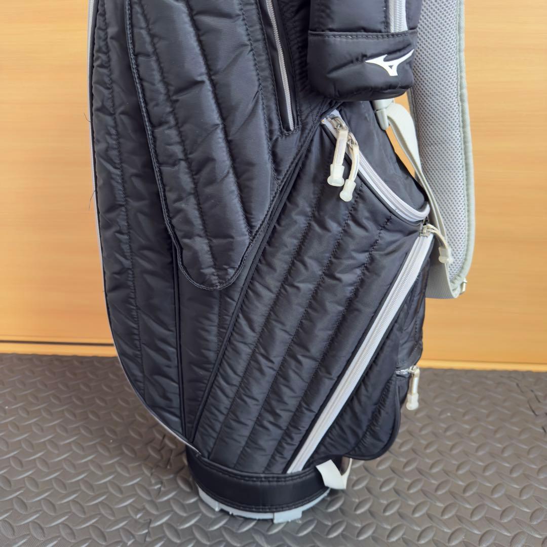 MIZUNO 軽量 キャディバッグ 5分割 ブラック フード付き レディース向け