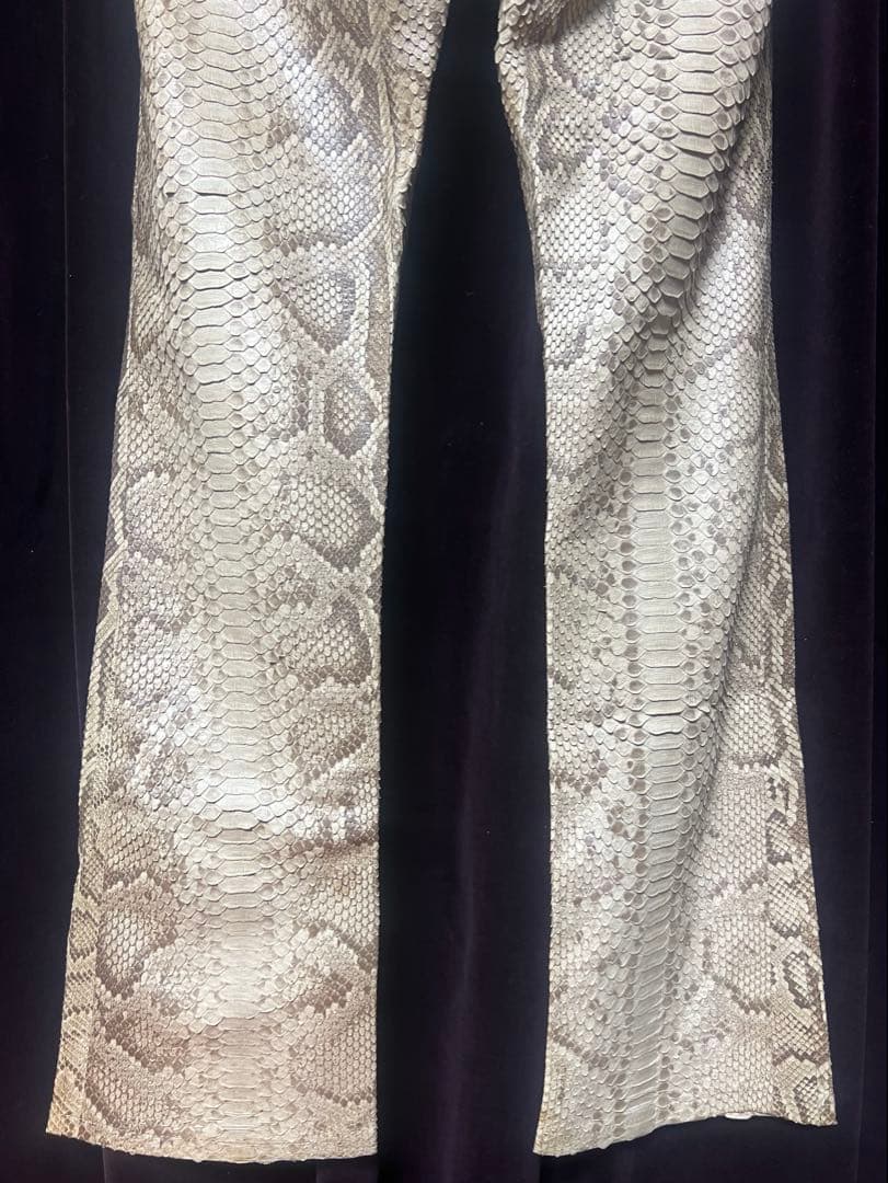 obelisk オベリスク　レザーパンツ　蛇革　ブーツカット　28inch