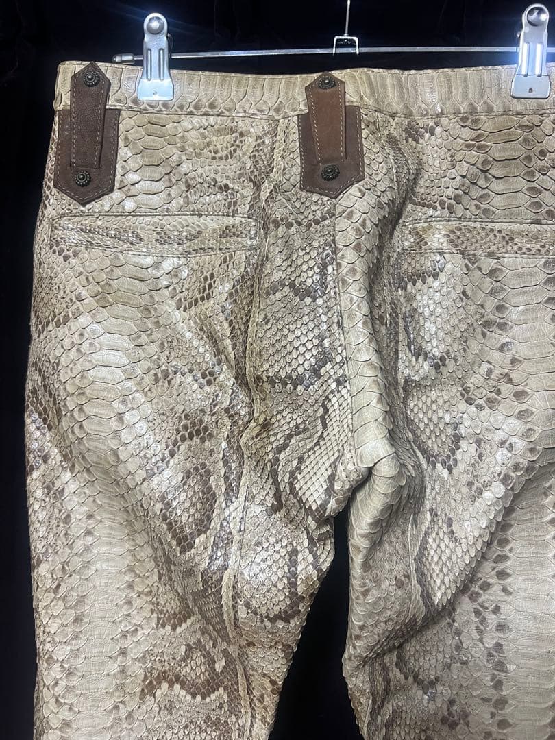 obelisk オベリスク　レザーパンツ　蛇革　ブーツカット　28inch