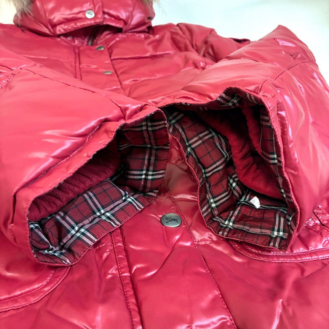 BURBERRY BLUE LABEL ダウンジャケット ファー フード付き