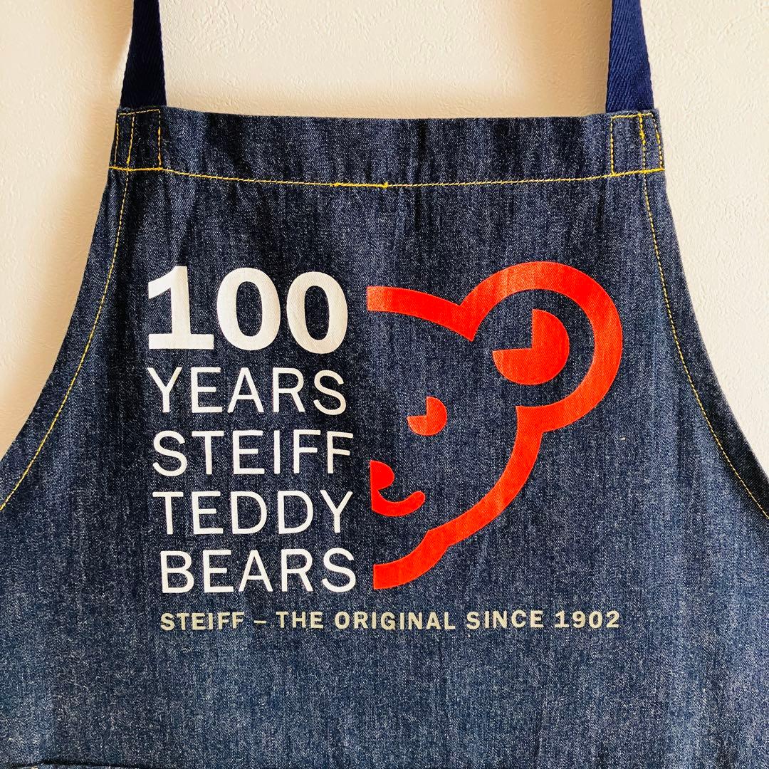 ピンクハウス テディベア 100周年記念　コラボエプロン　デニムエプロン