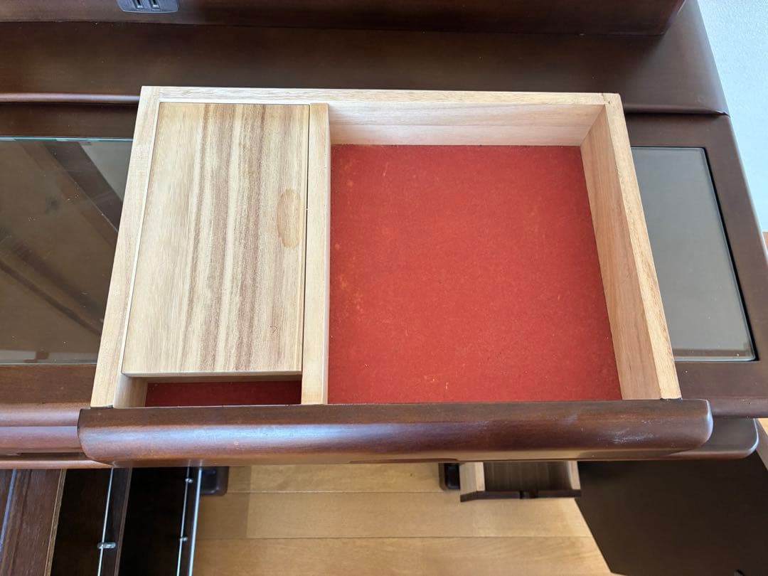 【アンティーク】鏡台　三面鏡　ドレッサー　化粧台　収納スペース多数(イス売却済)