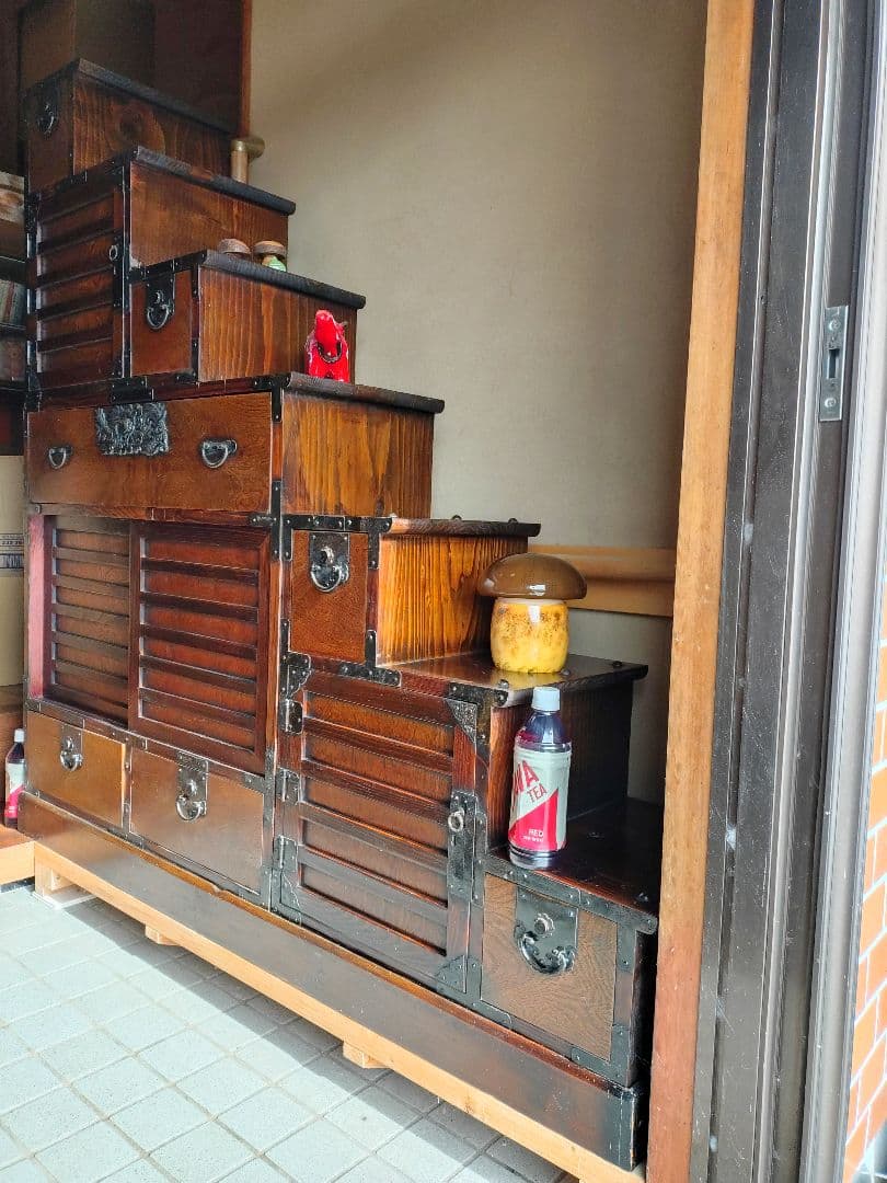 階段箪笥 両面箪笥 階段だんす 階段ダンス 和箪笥 和ダンス 時代家具 民芸家具