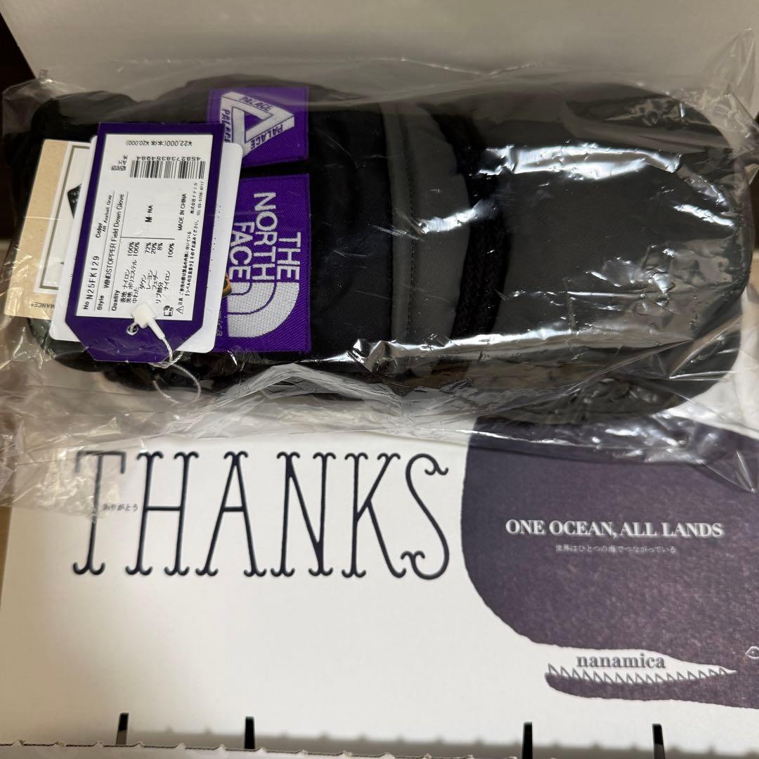 【新品未使用】PALACE×THE NORTH FACE GLOVE グレー　M