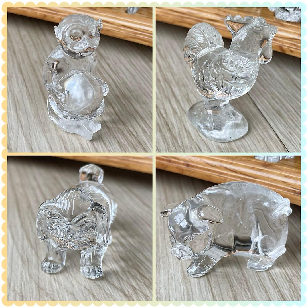 十二支のパワーで幸運をつかむ/50%オフ 水晶彫刻/パワーストーン