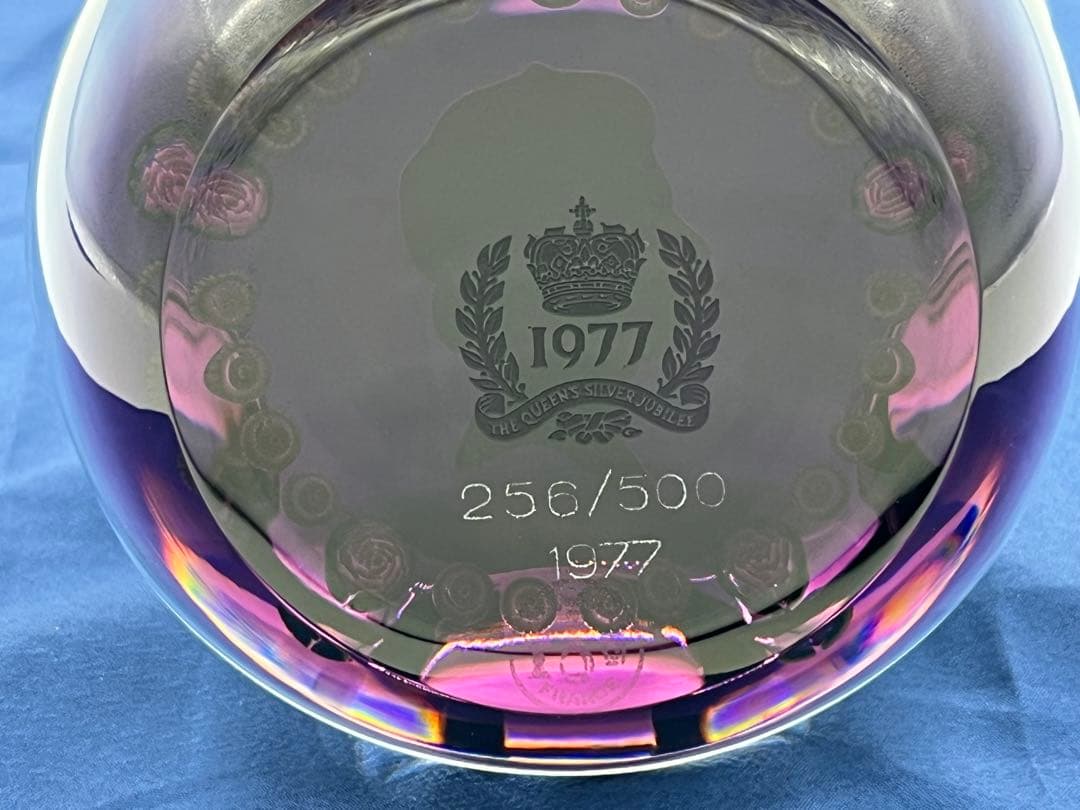 バカラ エリザベス女王 シルバージュビリー ミルフィオリ ペーパーウェイト 美品