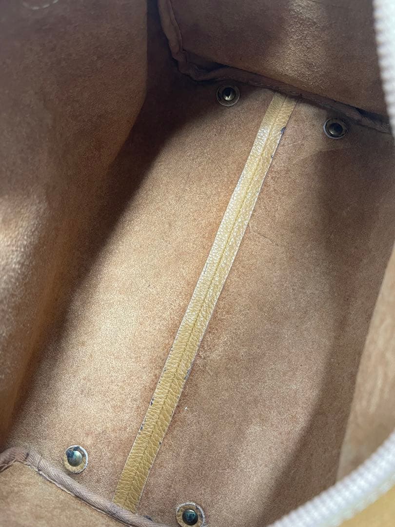 【LOEWE】ミニボストンバッグ　アナグラム　レザー　ブラウン　ヴィンテージ