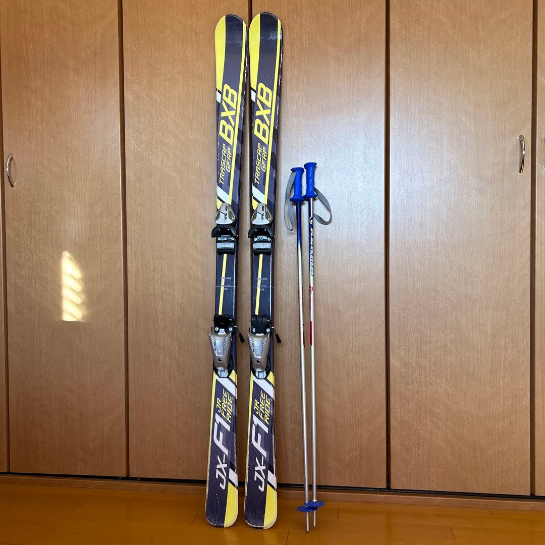 BXB スキー板 148 ジュニア用 ストック付き