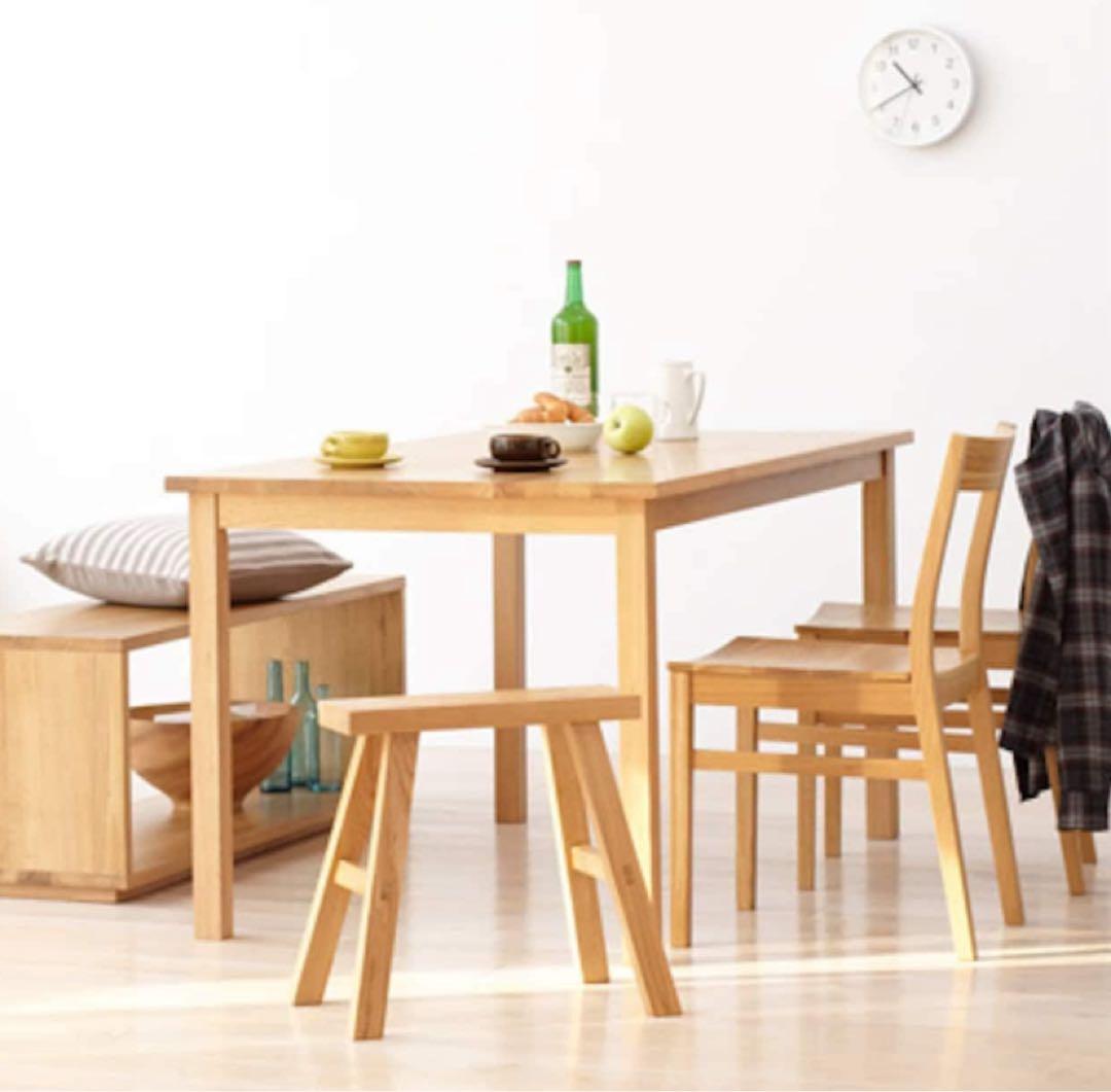 ☘️送料込⭐️美品⭐️２脚セット⭐️廃盤希少⭐️タモ材チェア 天然木⭐️無印良品⭐️