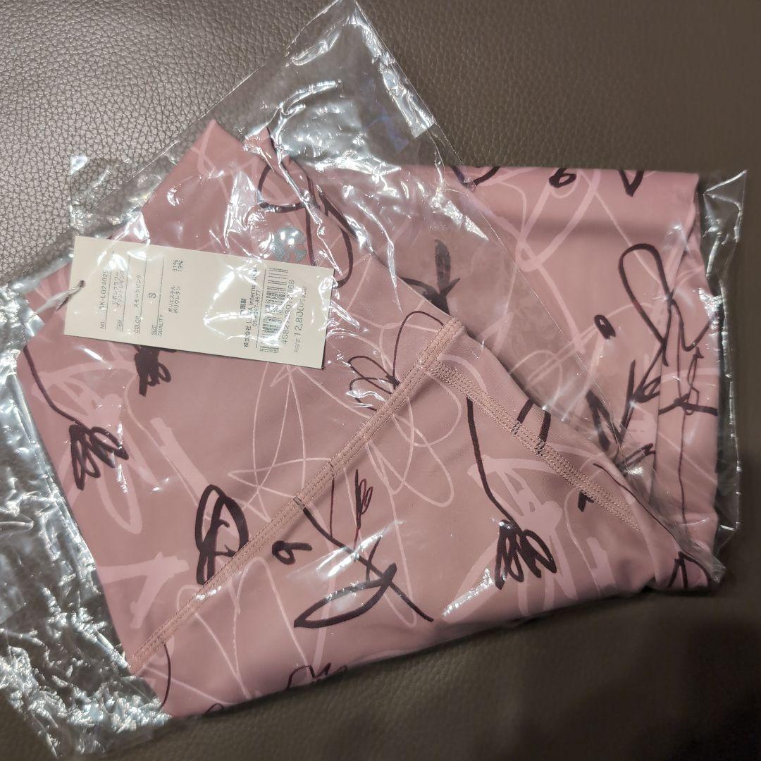 【新品】SUKALA　リボンフラワー プリントレギンス Sサイズ スモークピンク