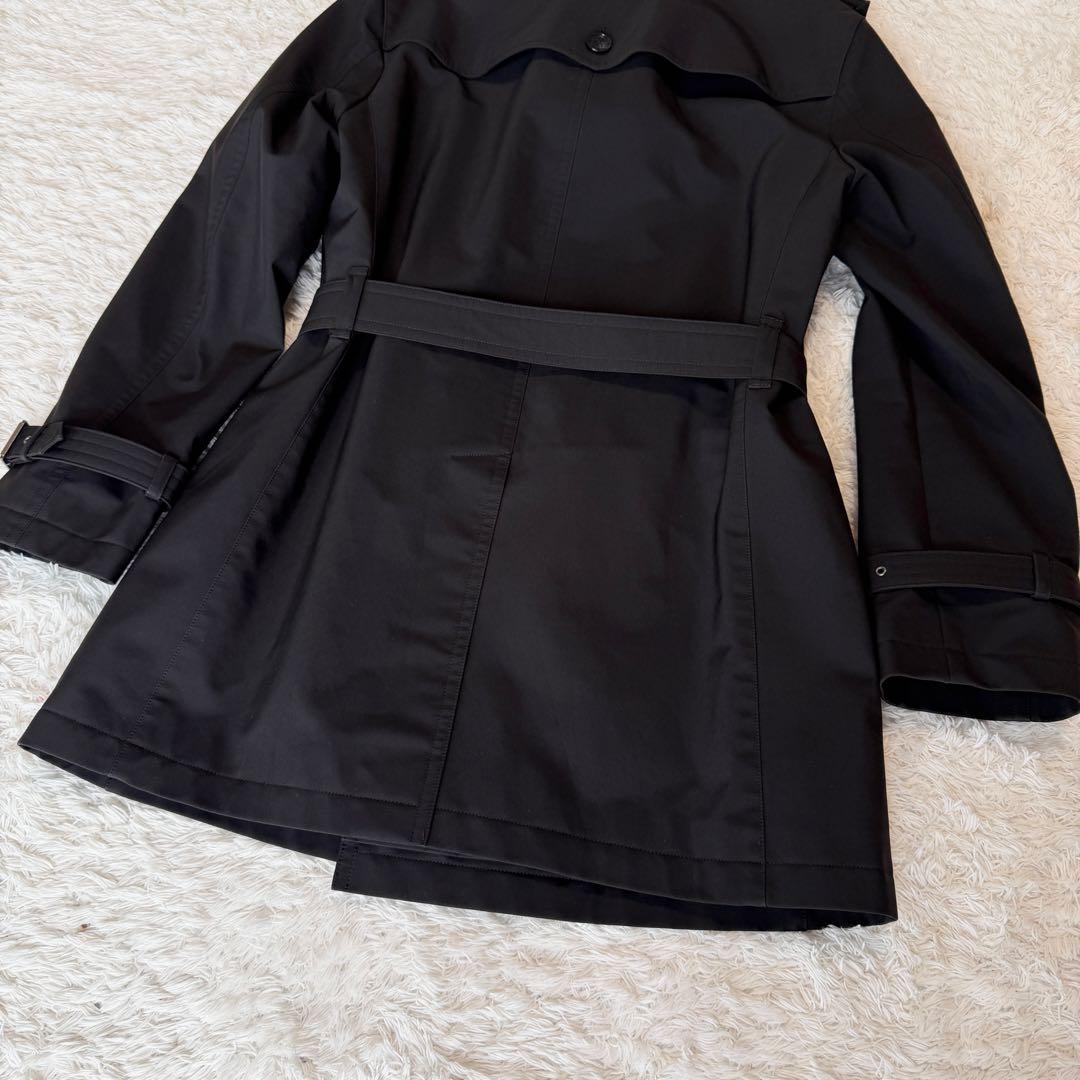 【新品同様】　希少　バーバリーブラックレーベル　トレンチコート　ノバチェック　黒