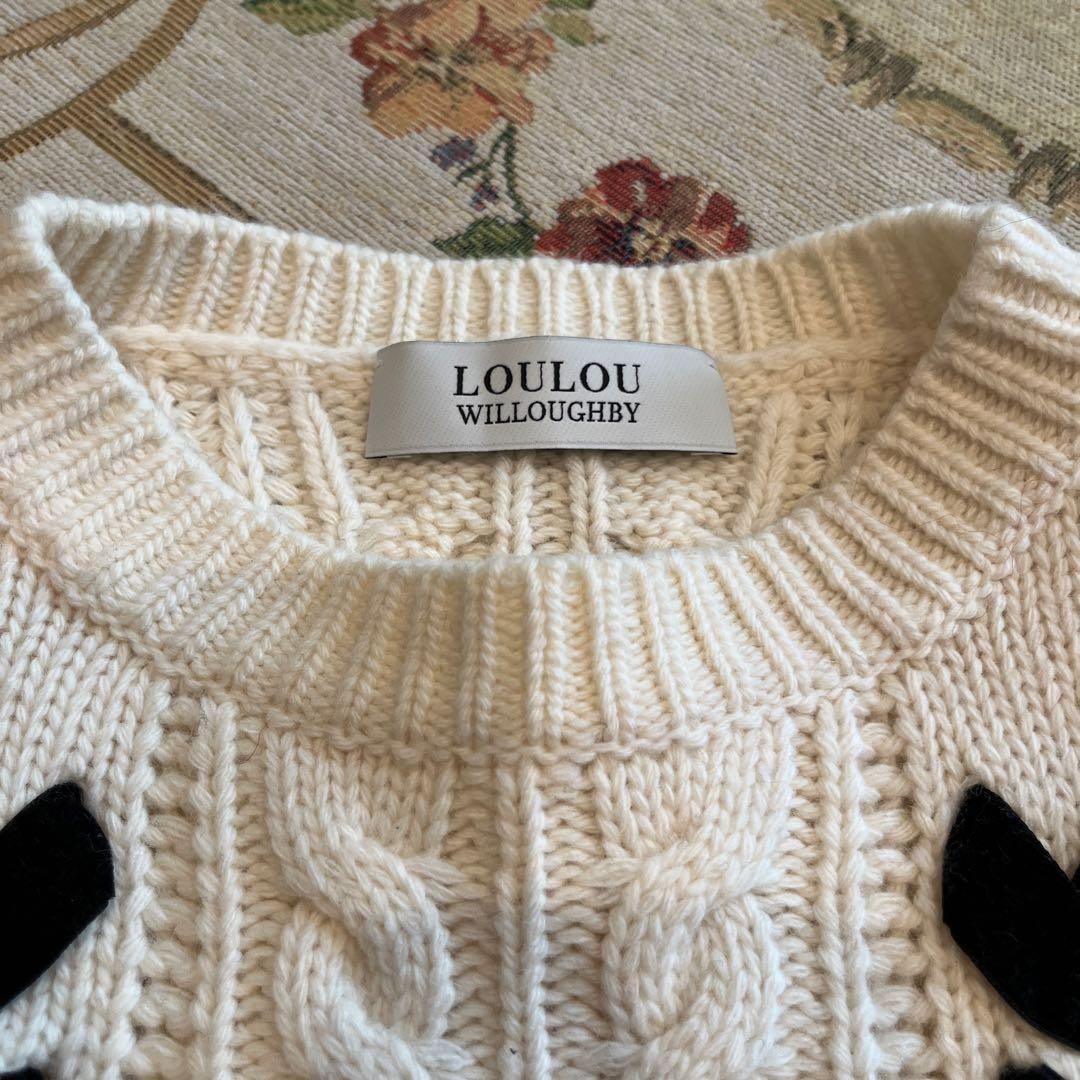 極美品　アルアバイル　ルルウィルビー リボンケーブルプルオーバー　ニット